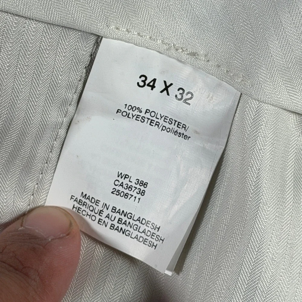 Reaction Kenneth Cole Men Slim Fit Dress Pants Oatmeal Heather 34x32 KD50146 NWT